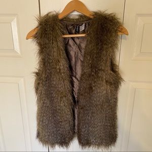 Faux Fur Brown Vest